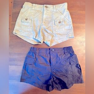 girls shorts black H&M shorts, old navy cargo olive shorts size medium